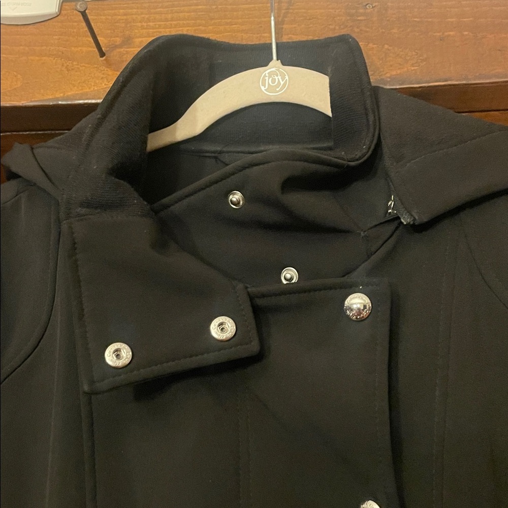 Calvin Klein Black Double-Breasted water resistant Coat - Picture 4 of 14